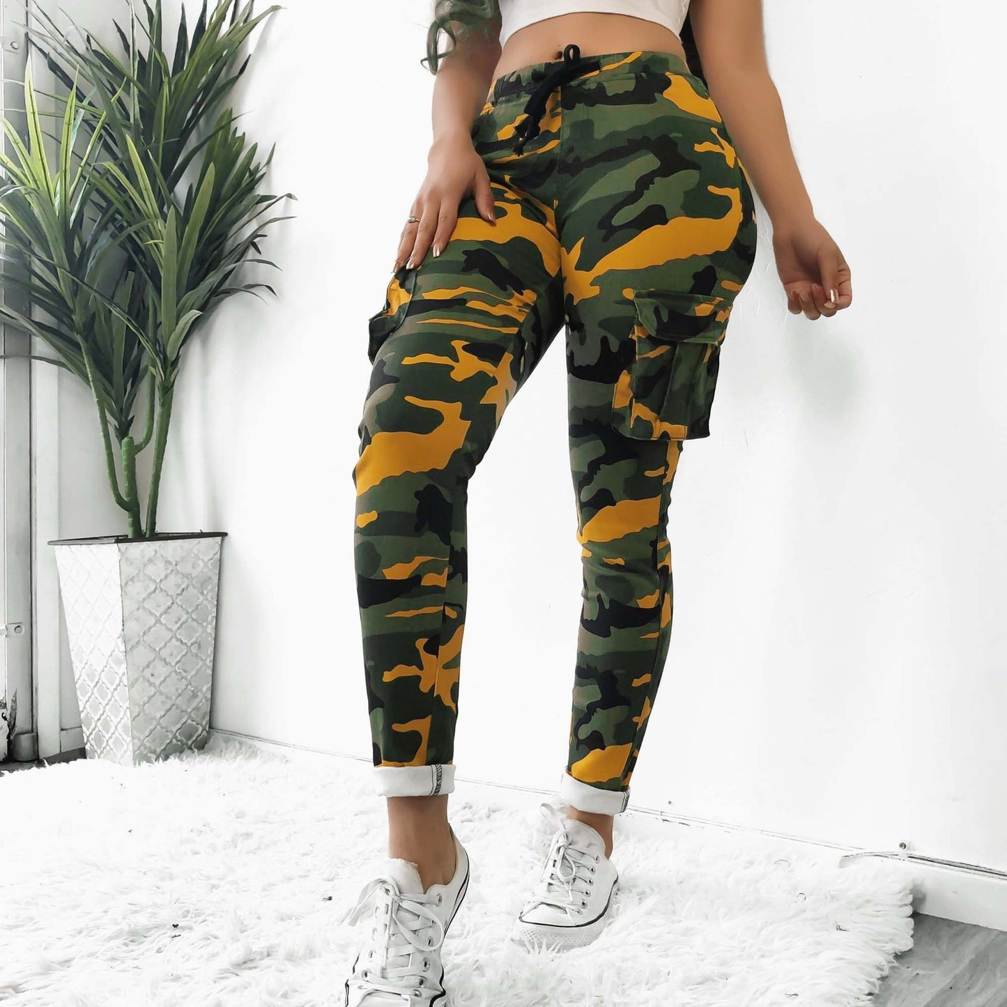 Camouflage Plus Size Casual Trousers Women New Casual Pants Women Fall Winter