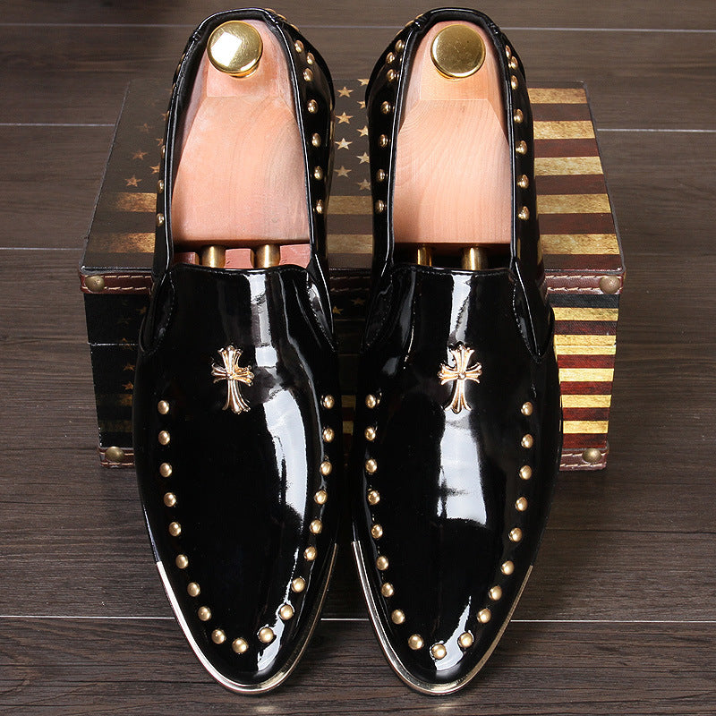 Studded leather shoes