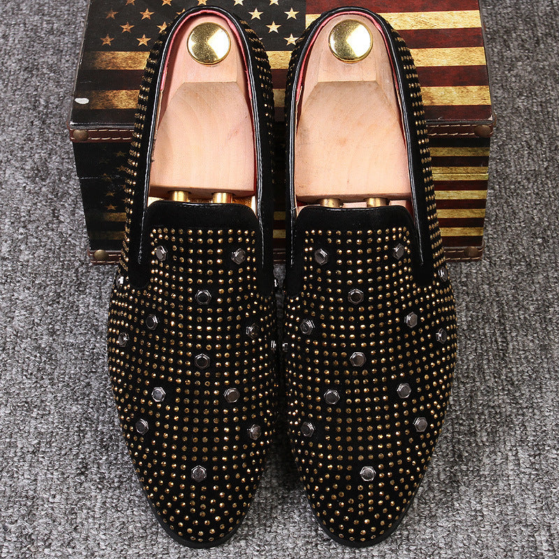 Studded leather shoes