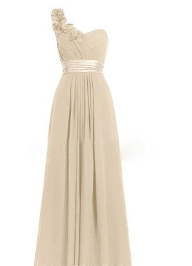 Women's Multi Colored Slanted Neck Sleeveless Strapless Long Dress