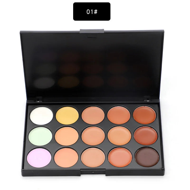 15 Colors Face Concealer Camouflage Cream Contour Makeup Palette Profesional Cosmetics