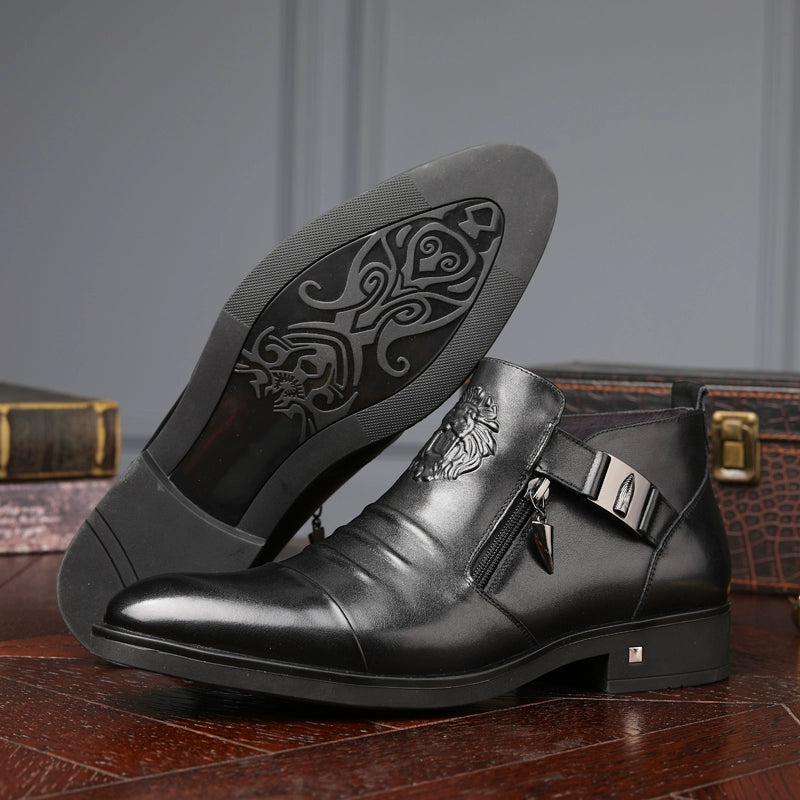 Autumn Business Casual High-End Leather Boots