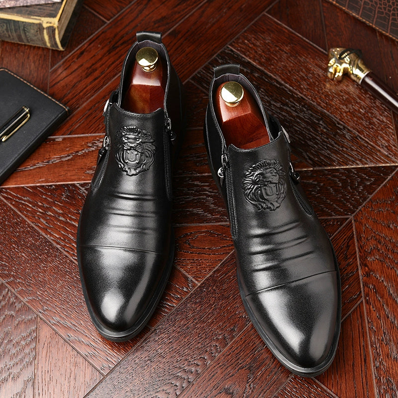 Autumn Business Casual High-End Leather Boots