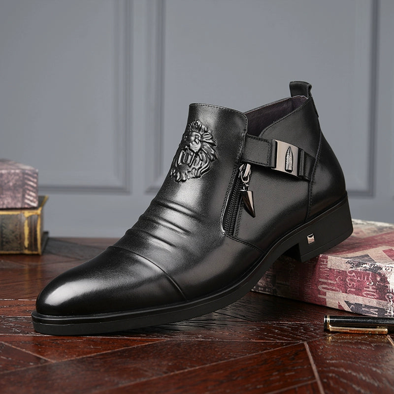 Autumn Business Casual High-End Leather Boots