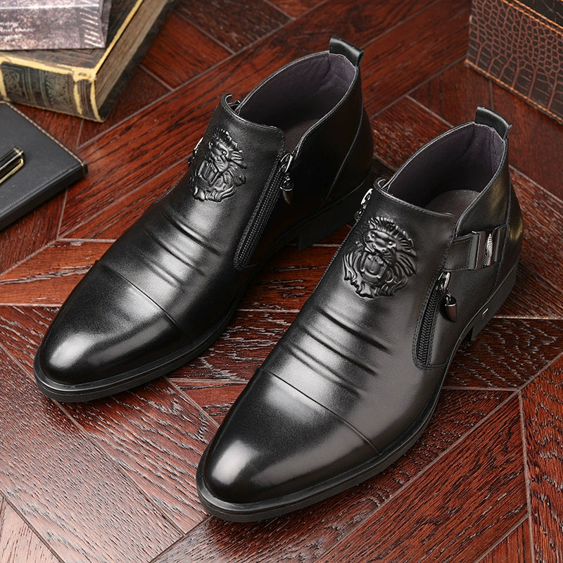 Autumn Business Casual High-End Leather Boots