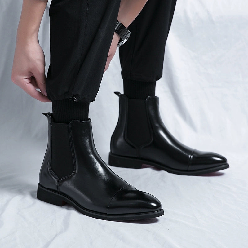 Pointed Leather Boots