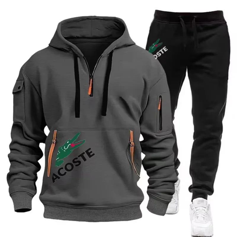 Set Men's Hoodie Fitness Sports Wear