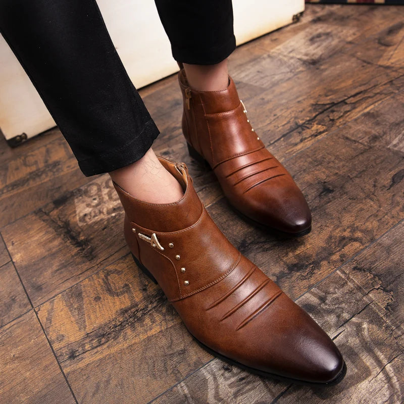 High Quality Men boots Chelsea Fashion Shoes Men's  Dress Shoes