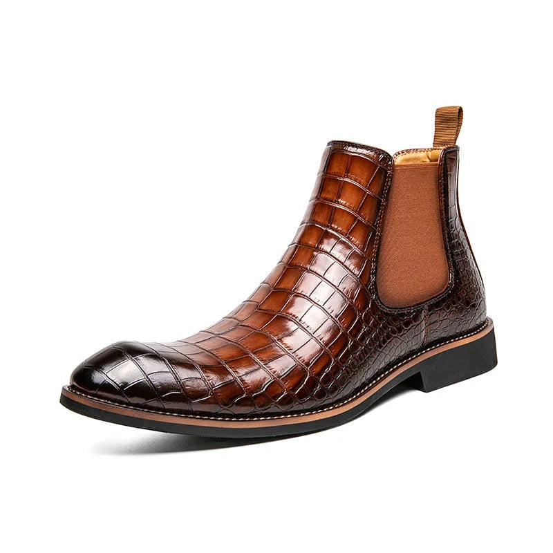 Luxury Classy Men Chelsea Boots Leather