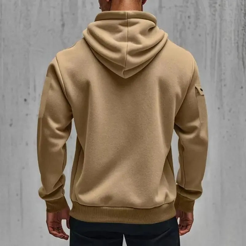 men'smulti-pocket hoodie loose casual sweater