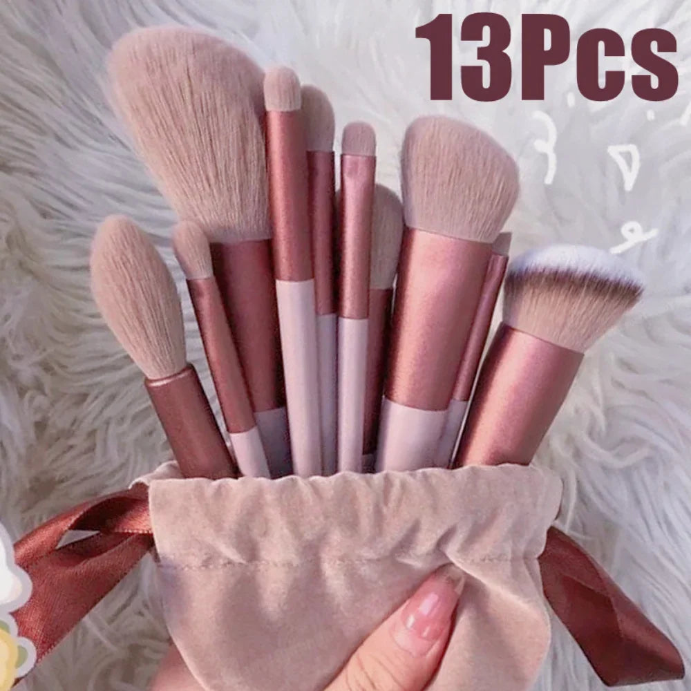 13PCS Soft Fluffy Makeup Brush Set Soft Beauty Eye Shadow Foundation Make-up Rouge Repair Brush Beauty Products Makeup Brush Kit