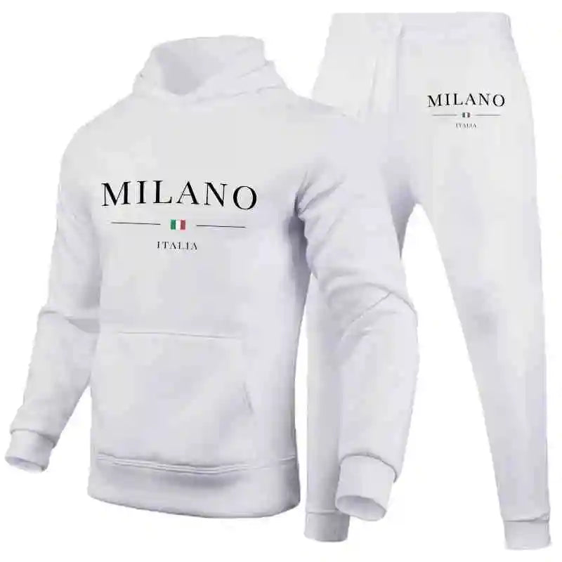 Men's Sports Hoodie Set Luxury Milan