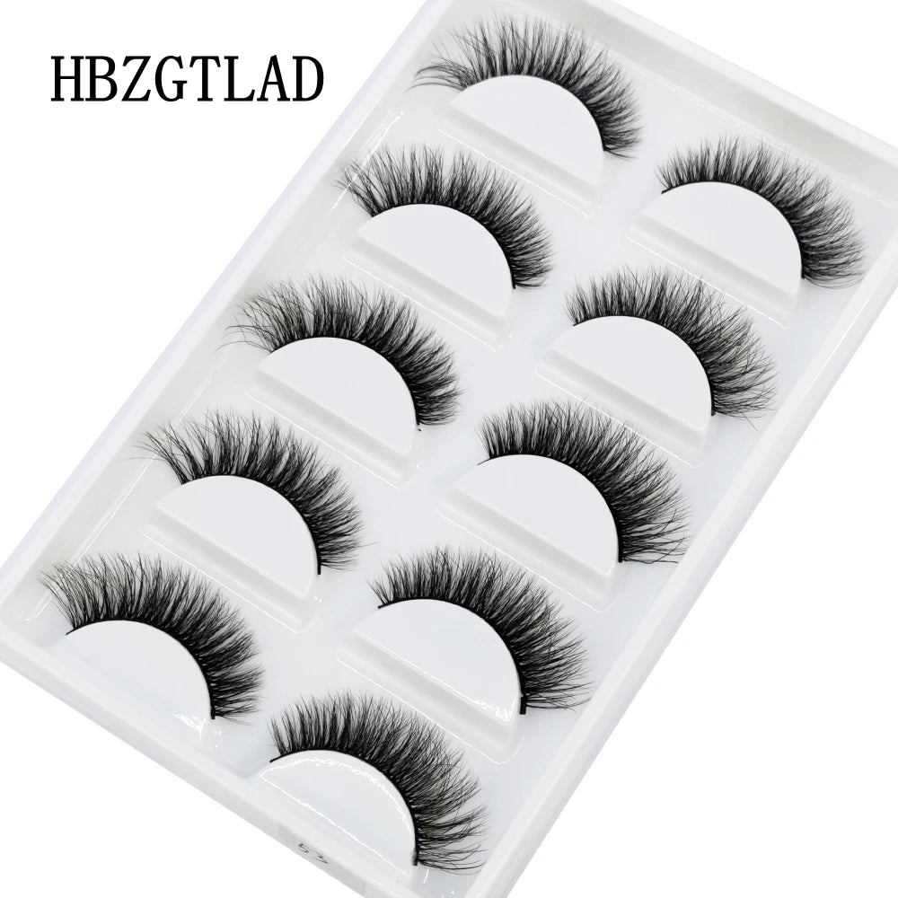 Handmade 3d mink lashes short False Eyelashes Dense Natural Long Messy Eye Lashes Reusable Stage Makeup False Eyelashes