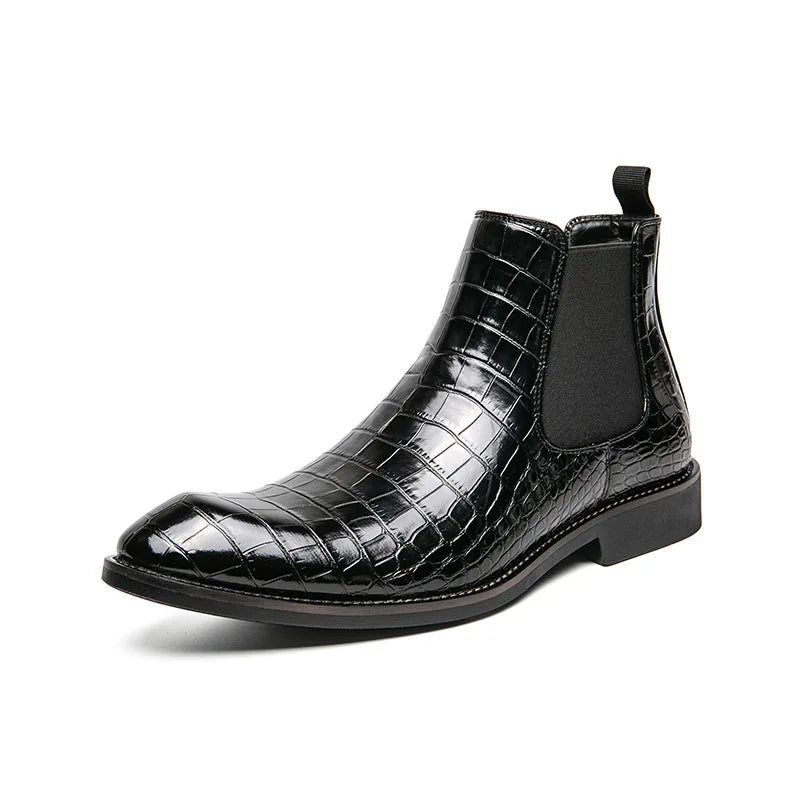 Luxury Classy Men Chelsea Boots Leather