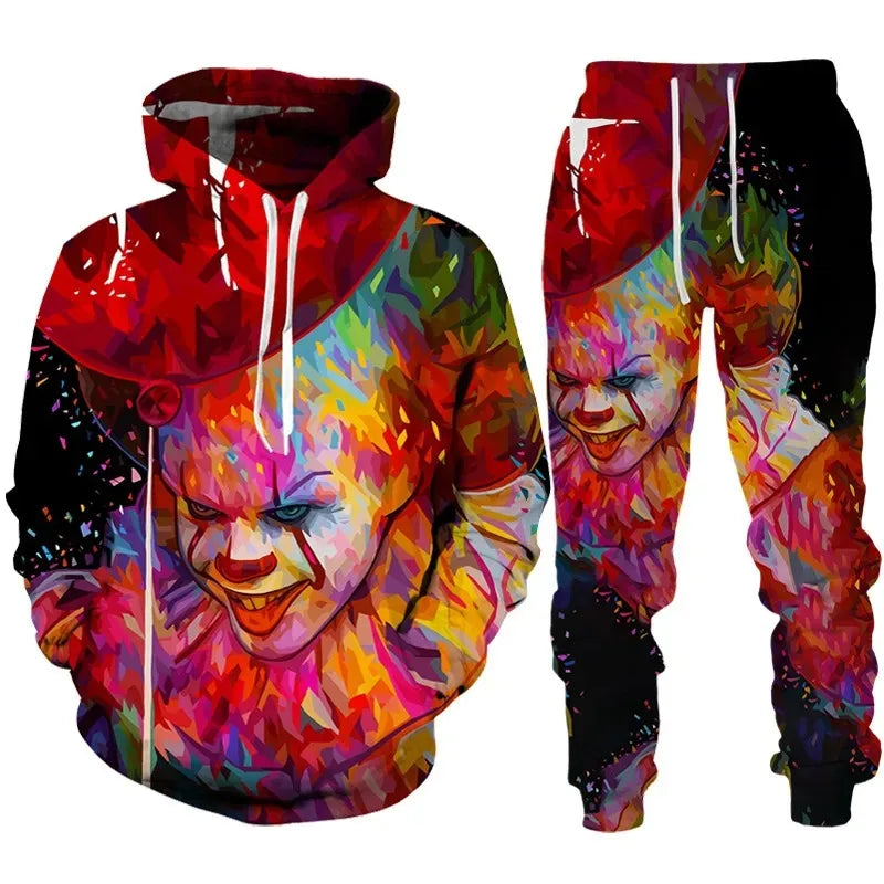 Men's Hoodies Tracksuit Set Horror Movie