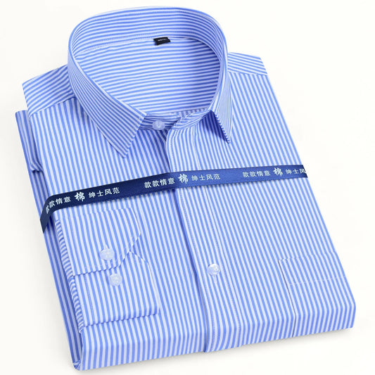 Men's Classic Long Sleeve Solid/striped  Shirts