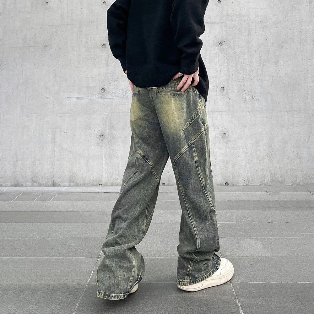 Jeans Men Wide Leg Baggy Trousers