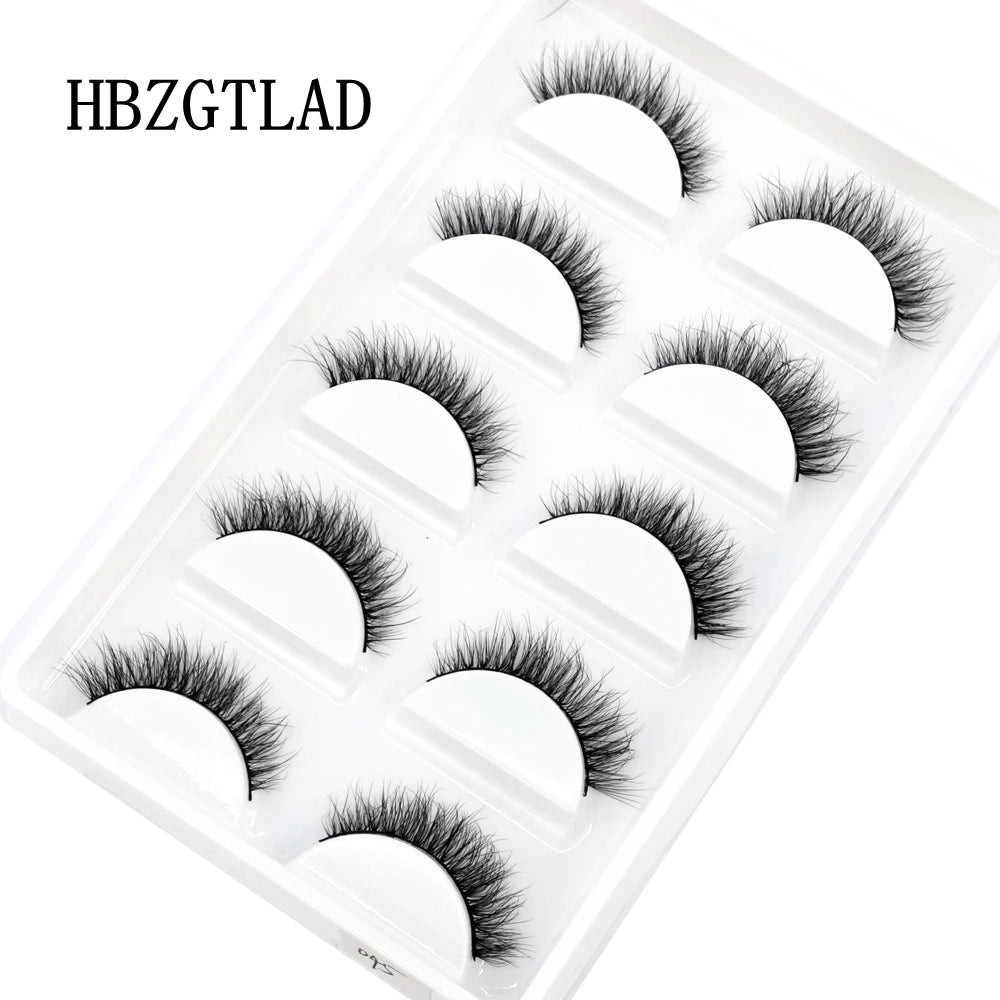 Handmade 3d mink lashes short False Eyelashes Dense Natural Long Messy Eye Lashes Reusable Stage Makeup False Eyelashes