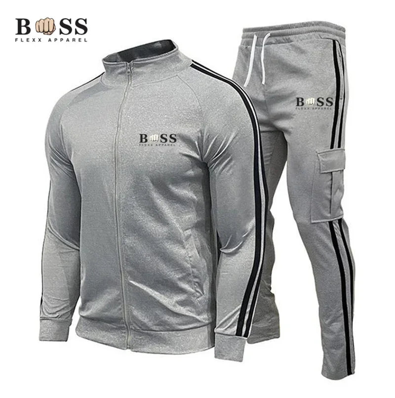 Men's Sportswear Set Zipper Jacket+Pants