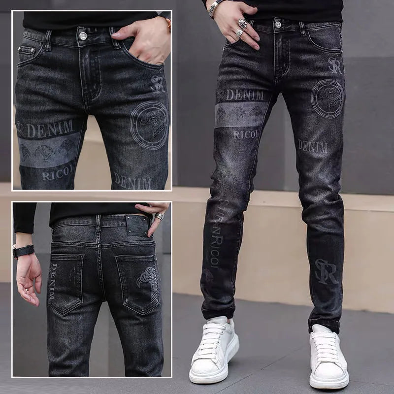 Male Slim Stylish Pants Denim Jeans