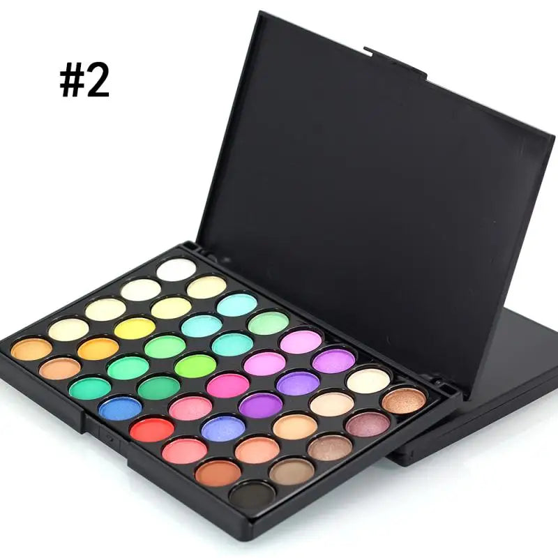 Glitter Eyeshadow Palette with Free 5 Brushes Matte Waterproof Long Lasting Pressed Powder Cosmetics MakeUp Kit