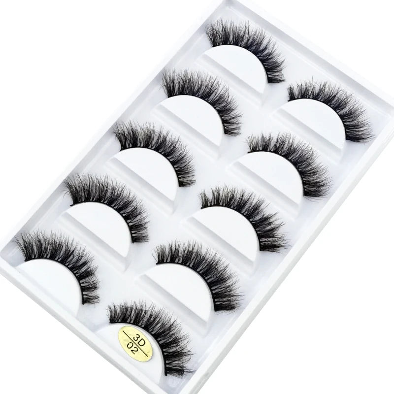 Handmade 3d mink lashes short False Eyelashes Dense Natural Long Messy Eye Lashes Reusable Stage Makeup False Eyelashes