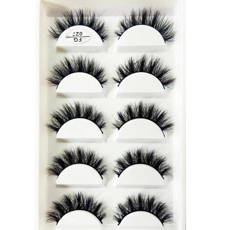 Handmade 3d mink lashes short False Eyelashes Dense Natural Long Messy Eye Lashes Reusable Stage Makeup False Eyelashes