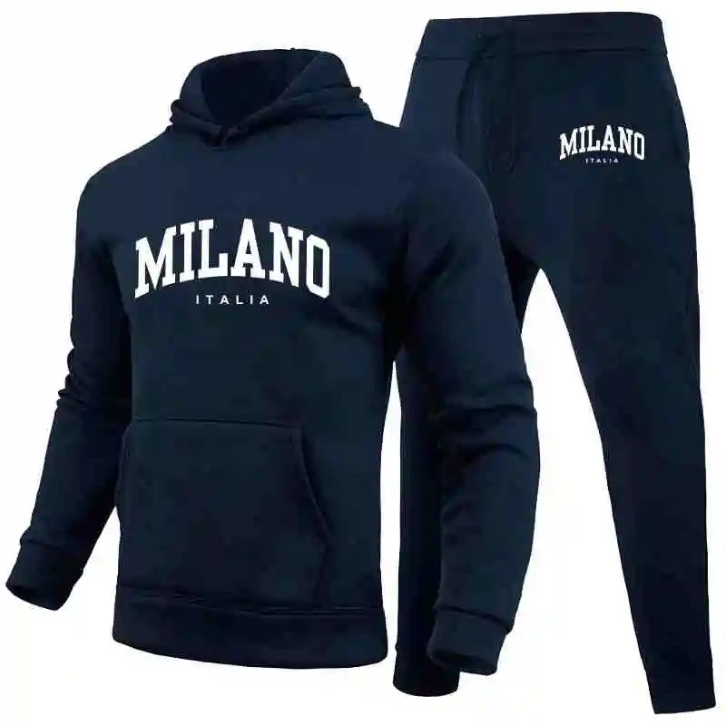 Men's Sports Hoodie Set Luxury Milan