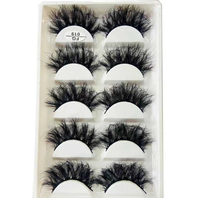 Handmade 3d mink lashes short False Eyelashes Dense Natural Long Messy Eye Lashes Reusable Stage Makeup False Eyelashes