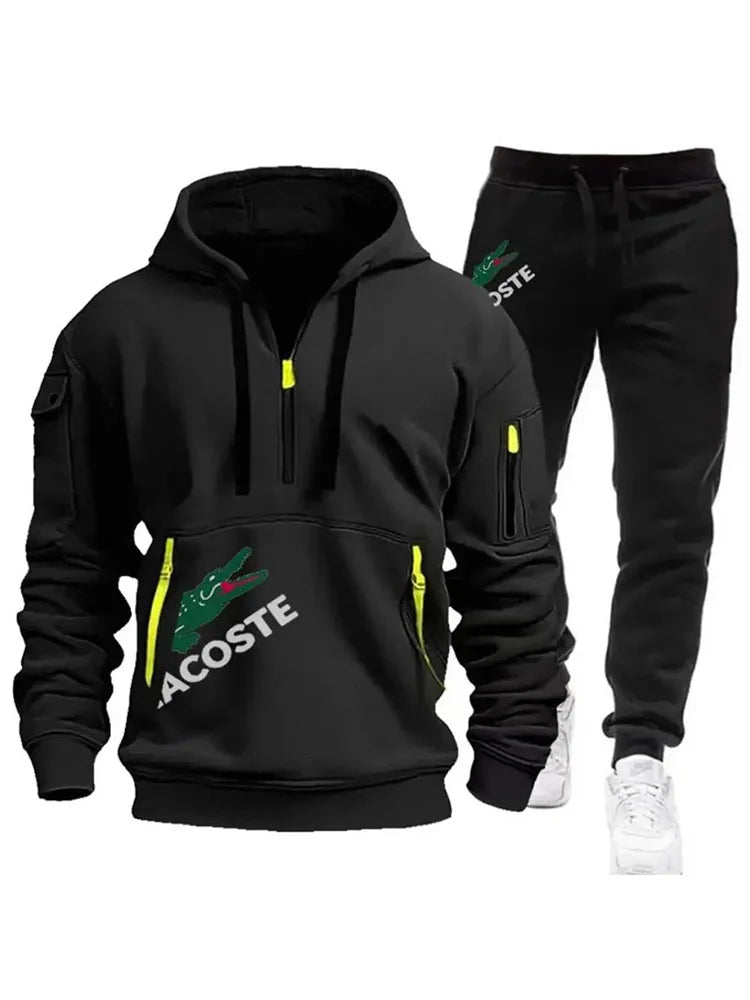 Set Men's Hoodie Fitness Sports Wear