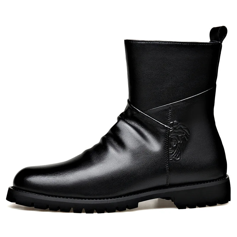 New Designer Big Size Ankle Boots for Men Fashion