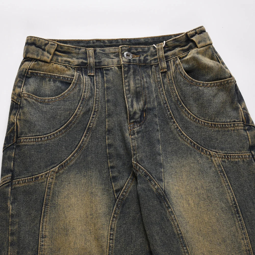 Jeans Men Wide Leg Baggy Trousers