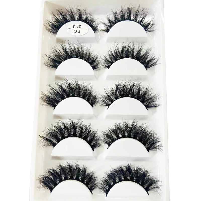 Handmade 3d mink lashes short False Eyelashes Dense Natural Long Messy Eye Lashes Reusable Stage Makeup False Eyelashes