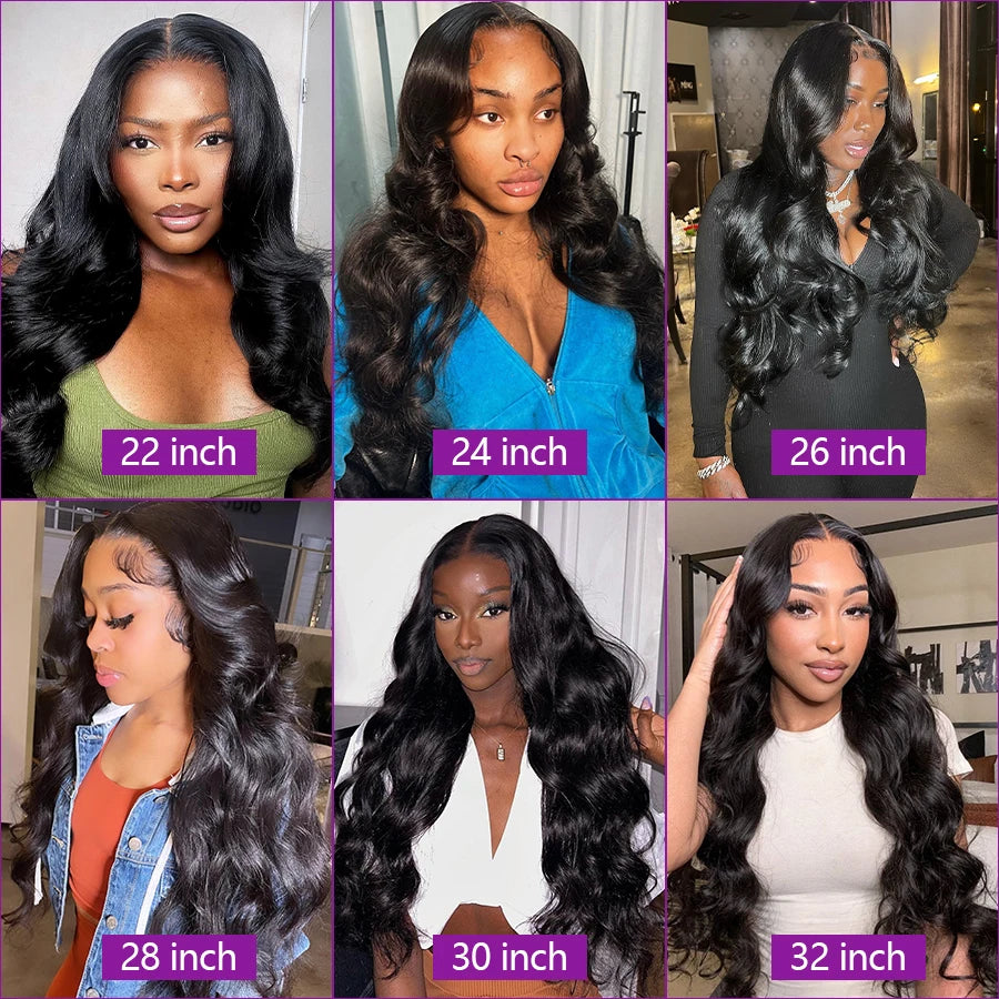 Lace Hair Bundles With Closuse Body Wave Frontal 3 Bundles Only Brazilian Middle Part Human Hair 100% Remy Hair