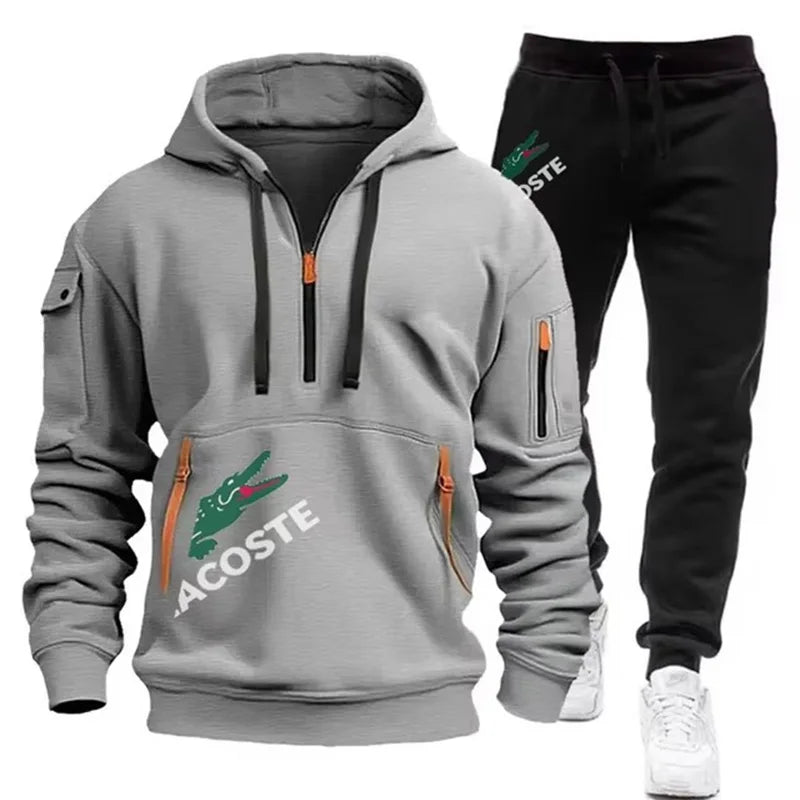 Set Men's Hoodie Fitness Sports Wear