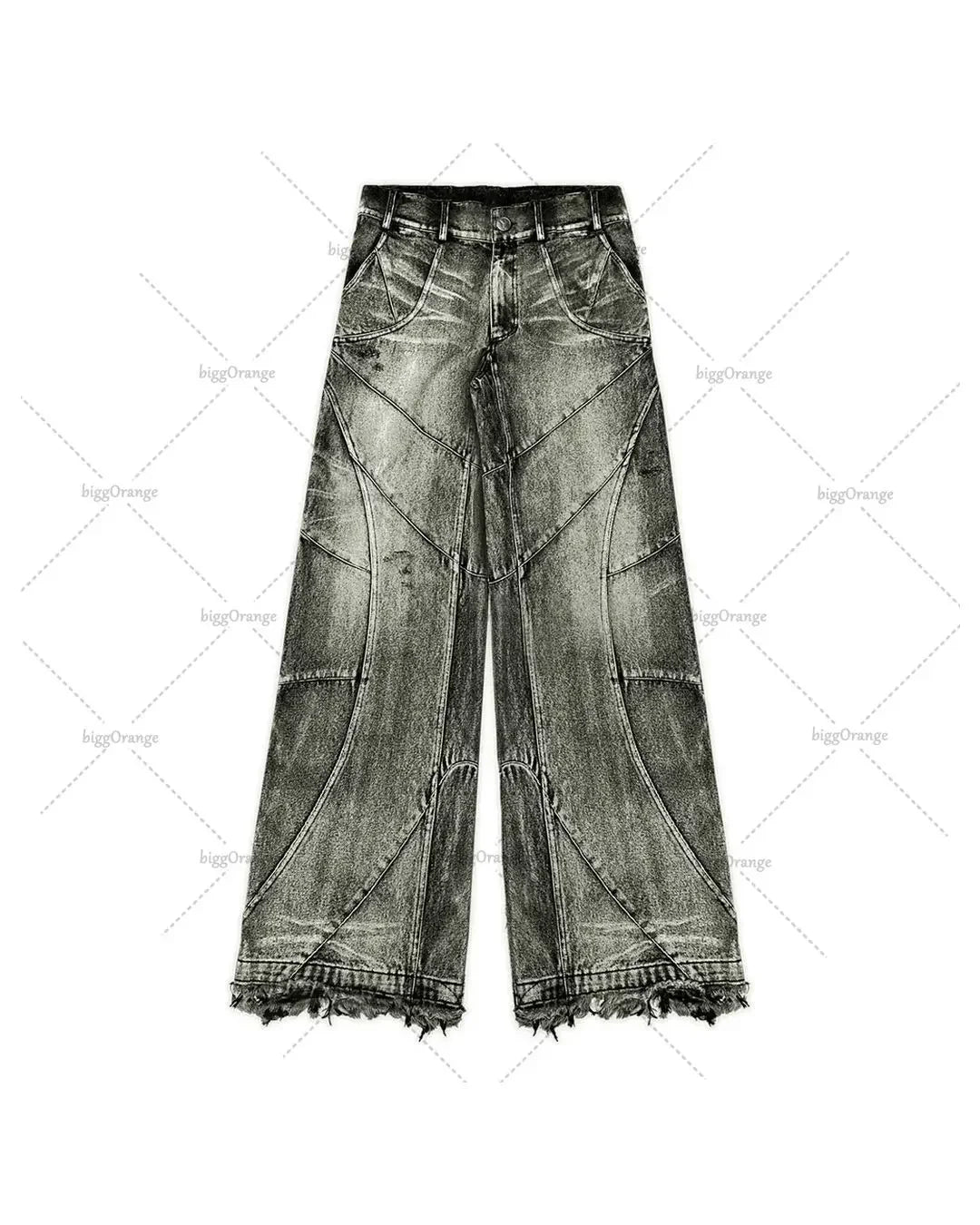 Jeans Men's Black Gothic Style Street