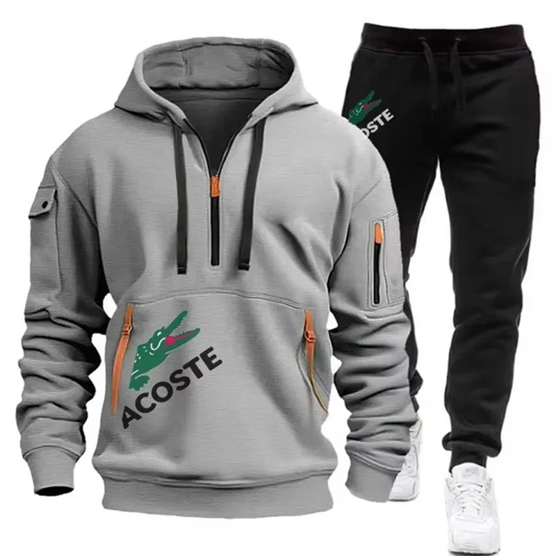 Set Men's Hoodie Fitness Sports Wear