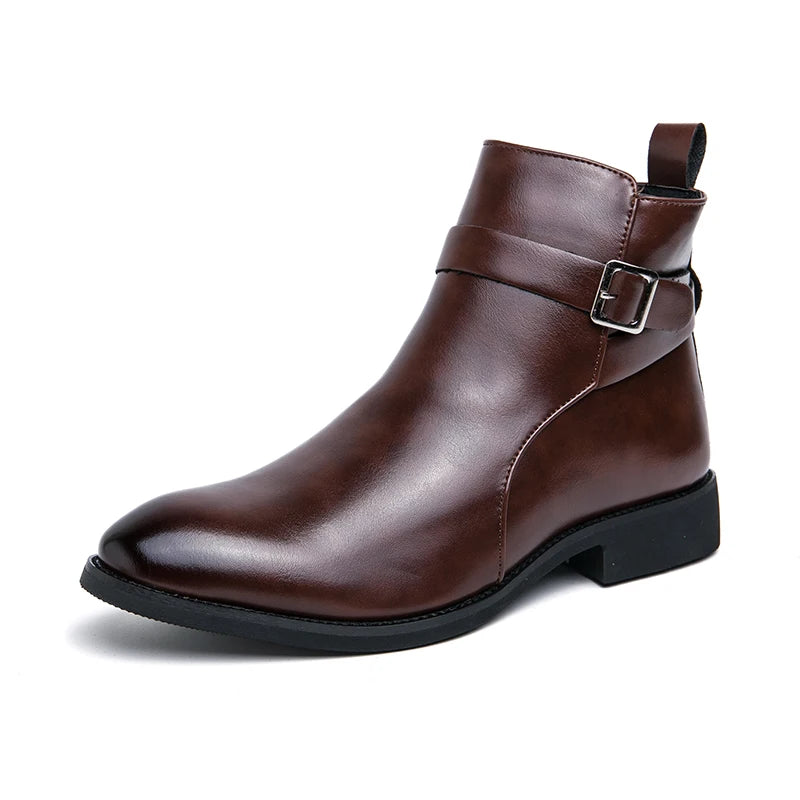 Luxury High Top Leather Boots for Men