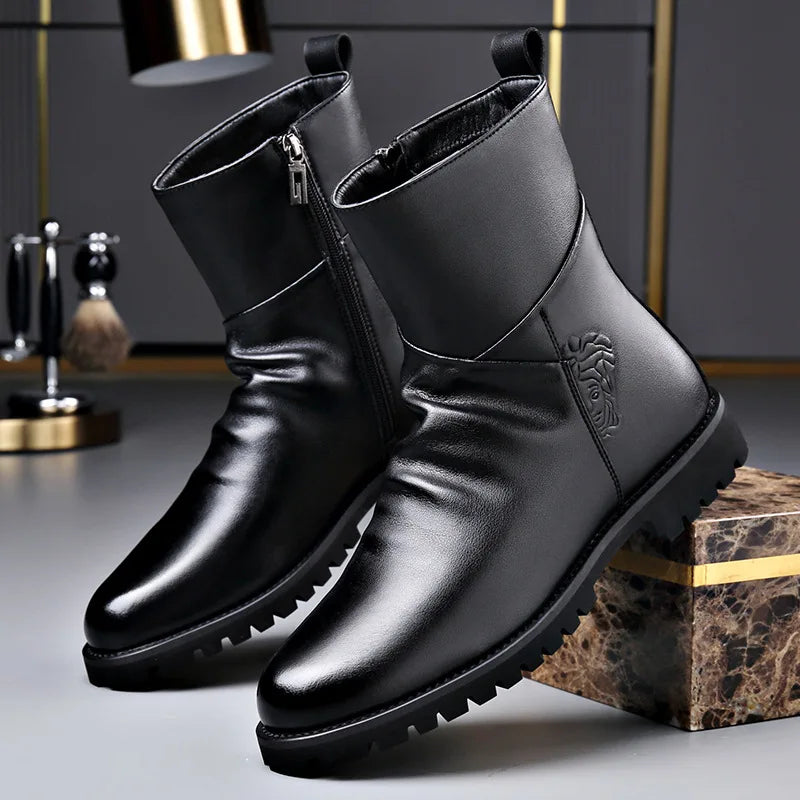 New Designer Big Size Ankle Boots for Men Fashion