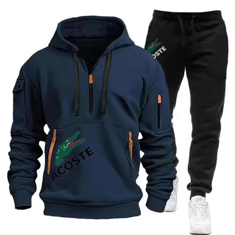 Set Men's Hoodie Fitness Sports Wear