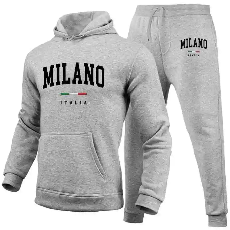 Men's Sports Hoodie Set Luxury Milan