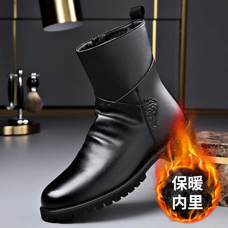 New Designer Big Size Ankle Boots for Men Fashion