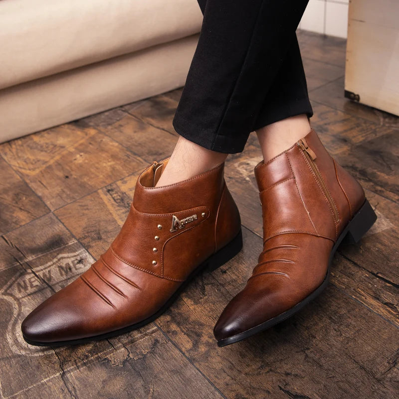 High Quality Men boots Chelsea Fashion Shoes Men's  Dress Shoes