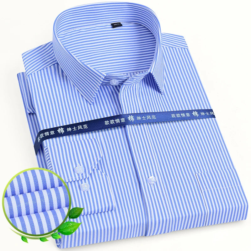 Men's Classic Long Sleeve Solid/striped  Shirts