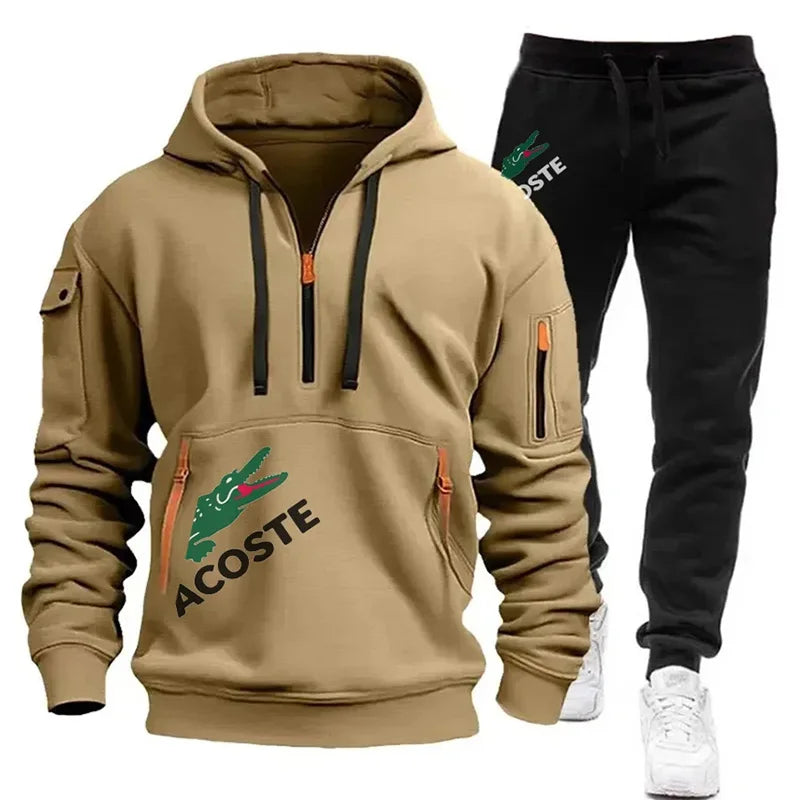 Set Men's Hoodie Fitness Sports Wear