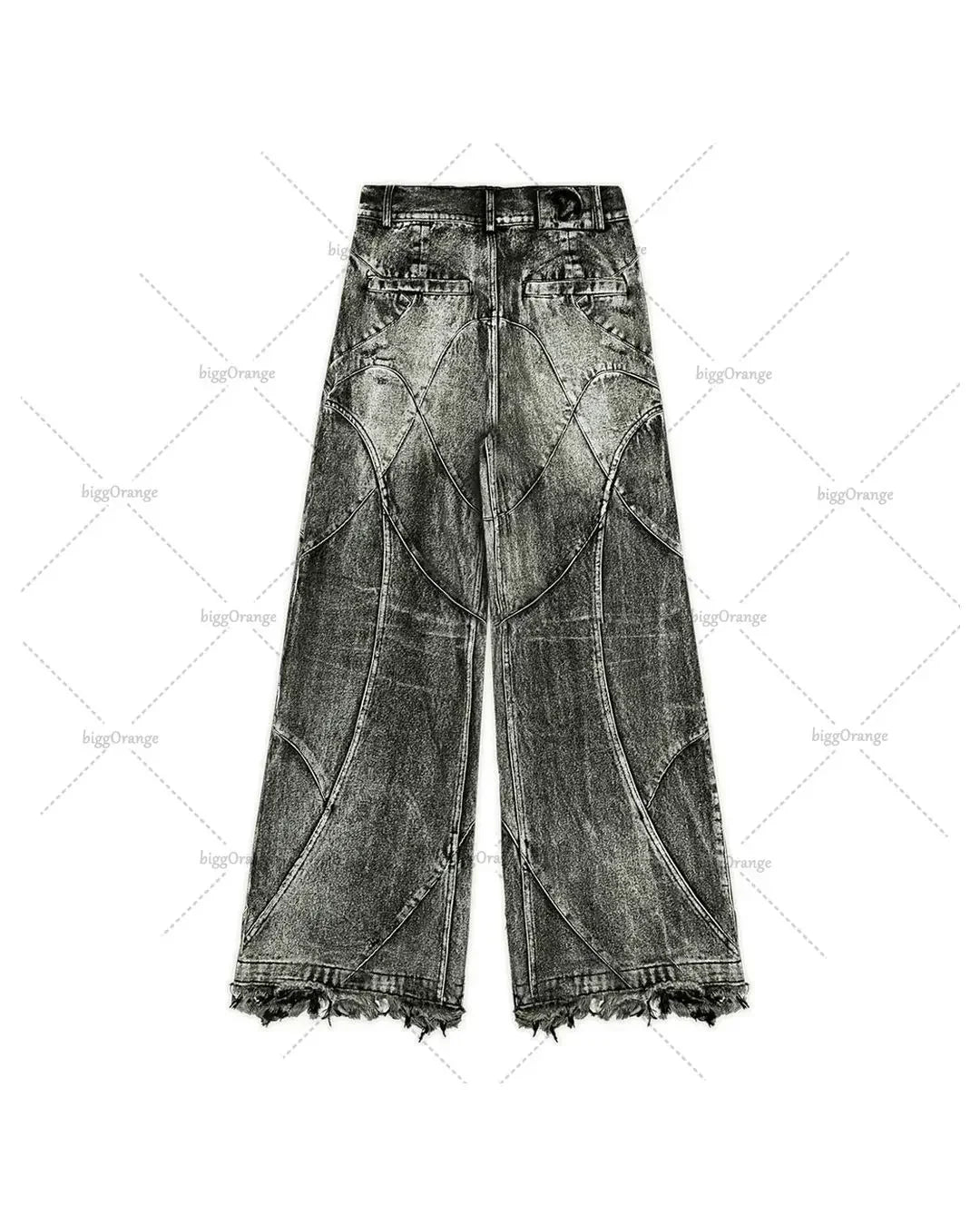 Jeans Men's Black Gothic Style Street