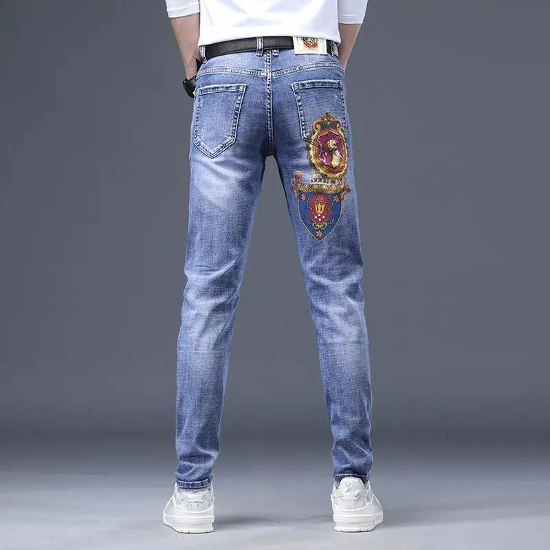 Male Slim Stylish Pants Denim Jeans