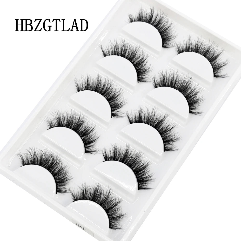 Handmade 3d mink lashes short False Eyelashes Dense Natural Long Messy Eye Lashes Reusable Stage Makeup False Eyelashes