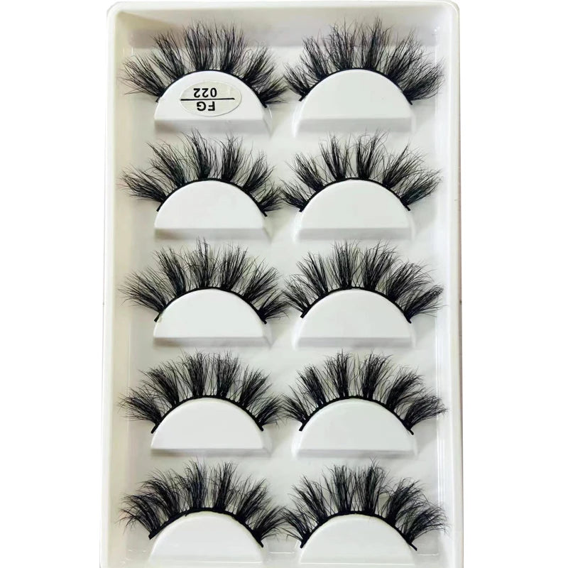 Handmade 3d mink lashes short False Eyelashes Dense Natural Long Messy Eye Lashes Reusable Stage Makeup False Eyelashes