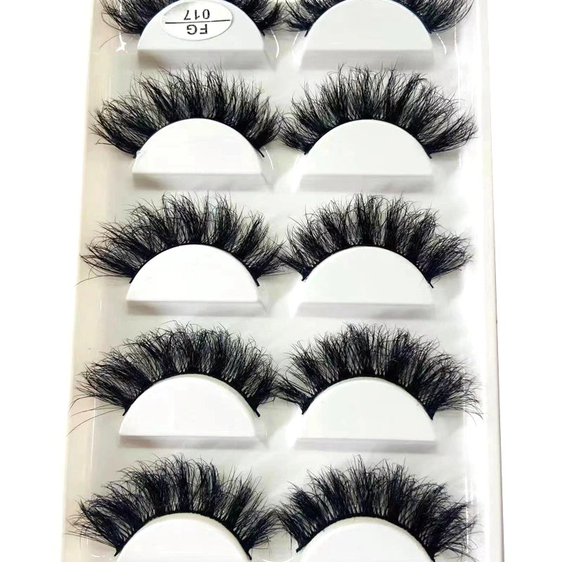 Handmade 3d mink lashes short False Eyelashes Dense Natural Long Messy Eye Lashes Reusable Stage Makeup False Eyelashes